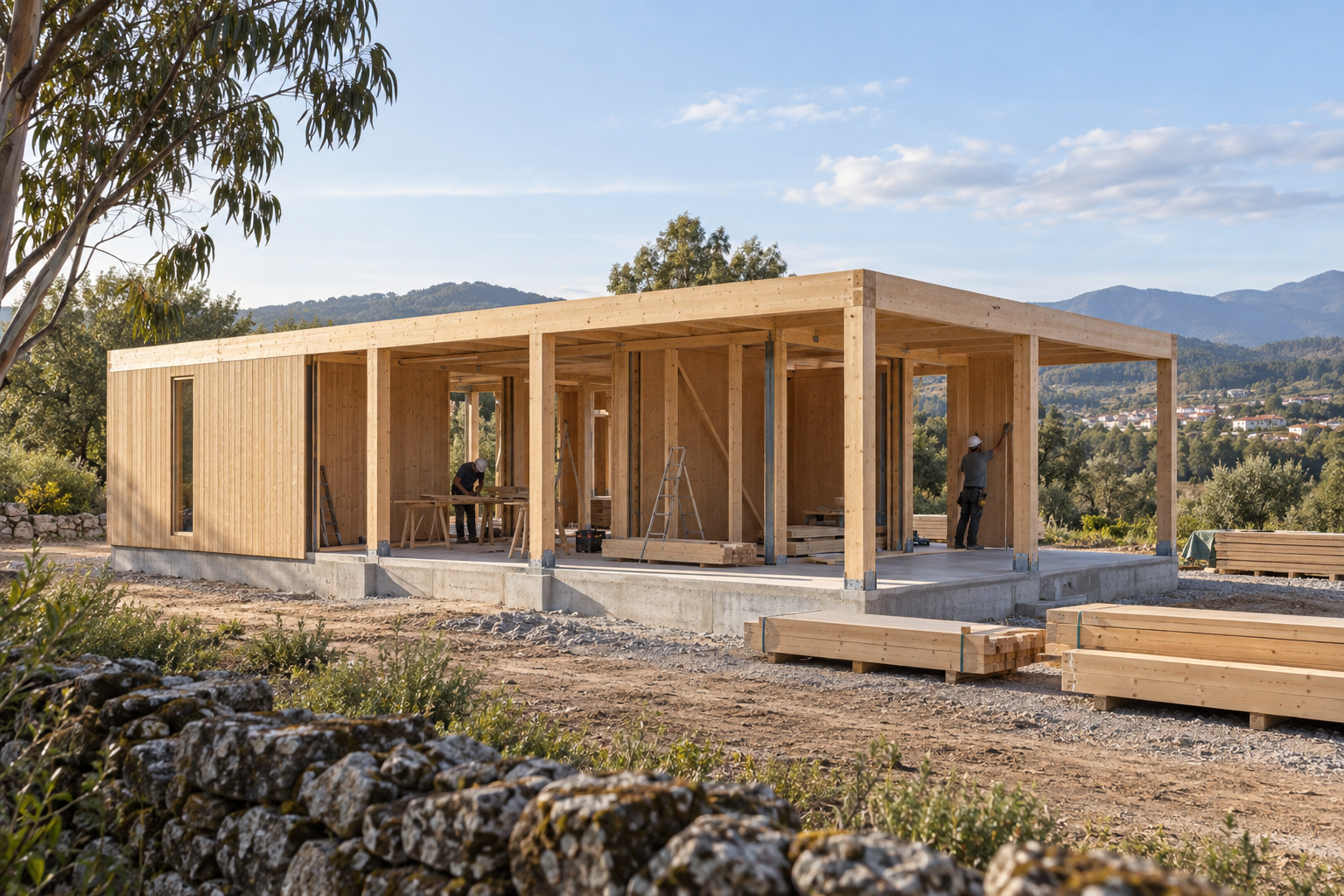 Eucalipto jovem ganha uma nova possibilidade na construção com madeira engenheirada