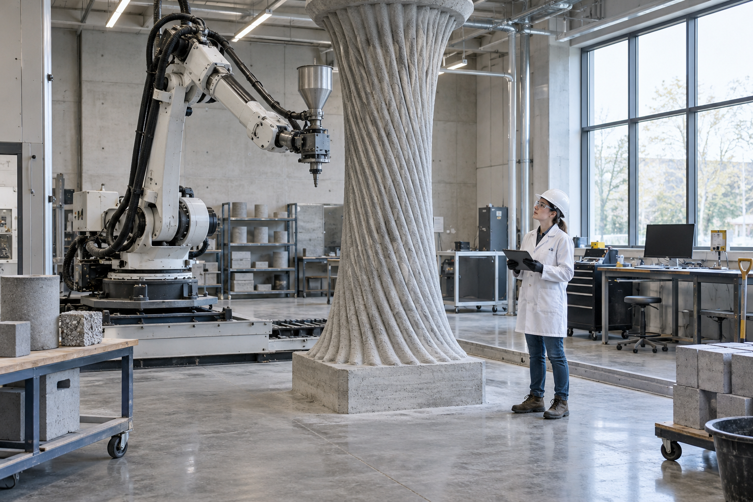 Concreto impresso em 3D avança no desafio do reforço estrutural