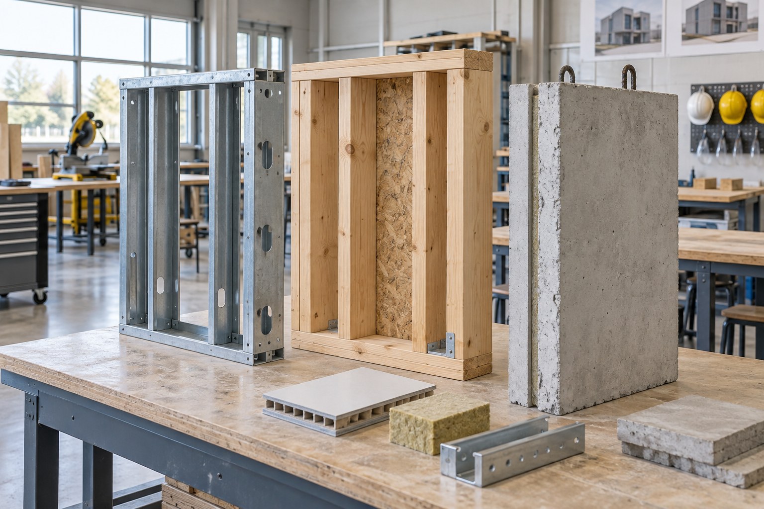 Amostras conceituais de sistemas construtivos industrializados